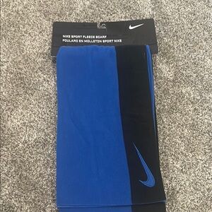 Nike Black and Blue Sport Fleece Scarf